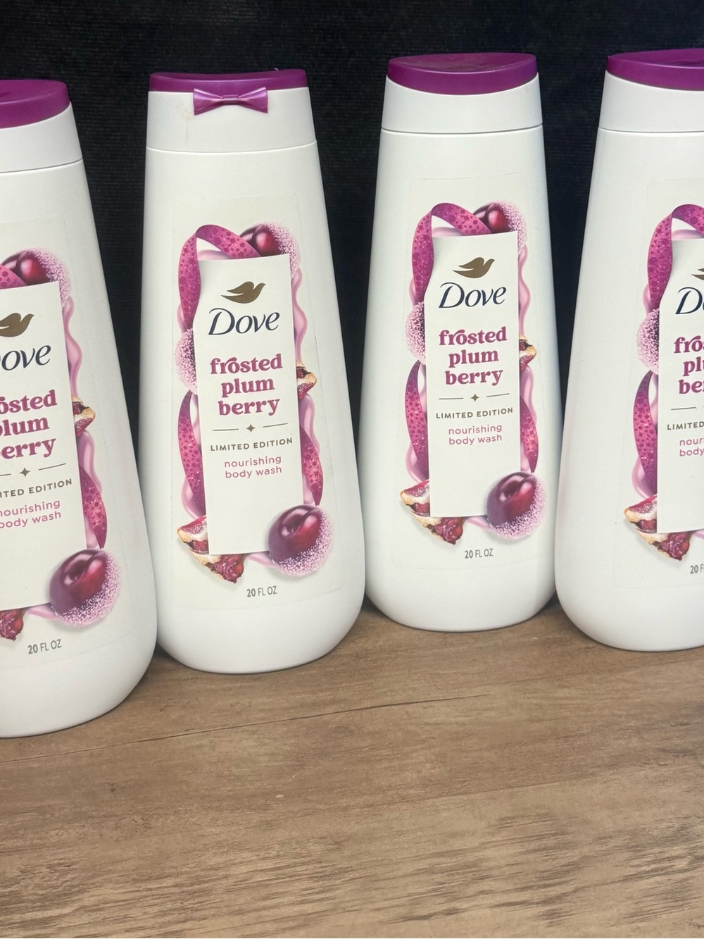 4 Pack: Dove Body Wash *FROSTED PLUM BERRY* Limited Edition 20 oz. ea.